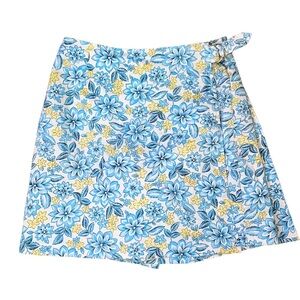 Charter Club wrap skirt skort floral print Golf cotton blend Athletic SZ 6